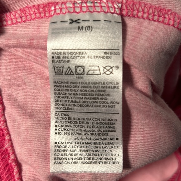 👧Girls Leggings. Size M Stretch. 14.5” Inseam. Old Navy. Stain on one knee. - Picture 4 of 6